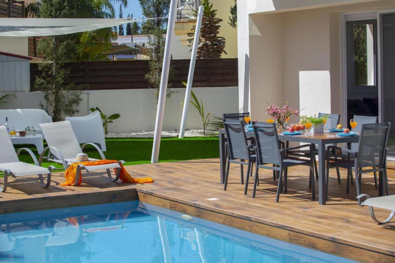 Tsokkos Family Villa - Pool Garden 2' Walk To Beach Πρωταράς Εξωτερικό φωτογραφία